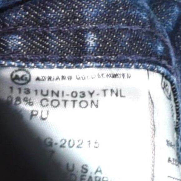 AG Adriano Goldschmied Matchbox Jeans 32 Slim Straight Dark Wash Premium Denim - Picture 11 of 11